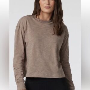 Vuori Taupe Long Sleeve Tee